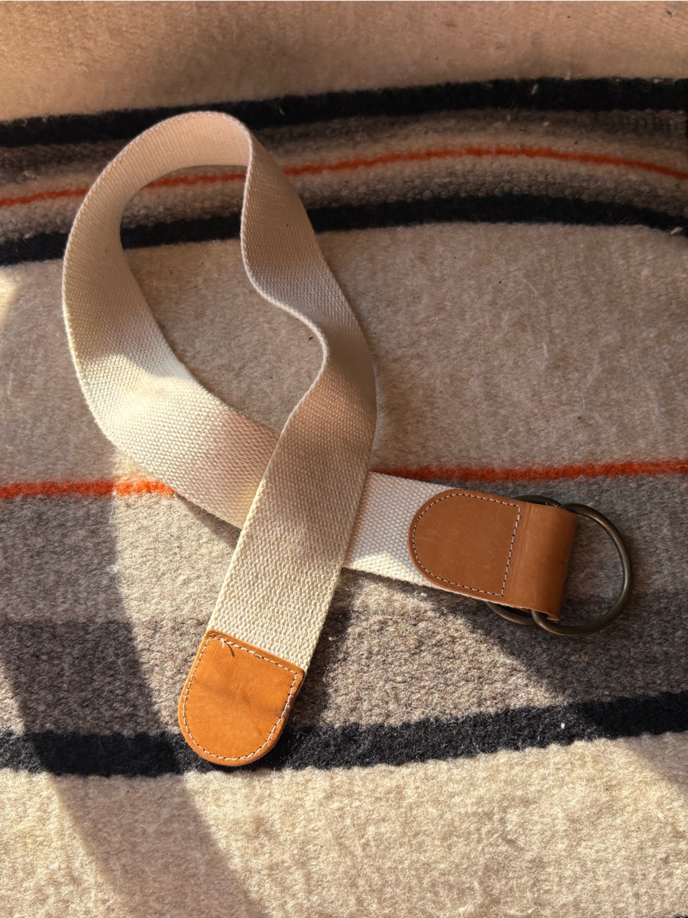 Canvas x Leather Belt S